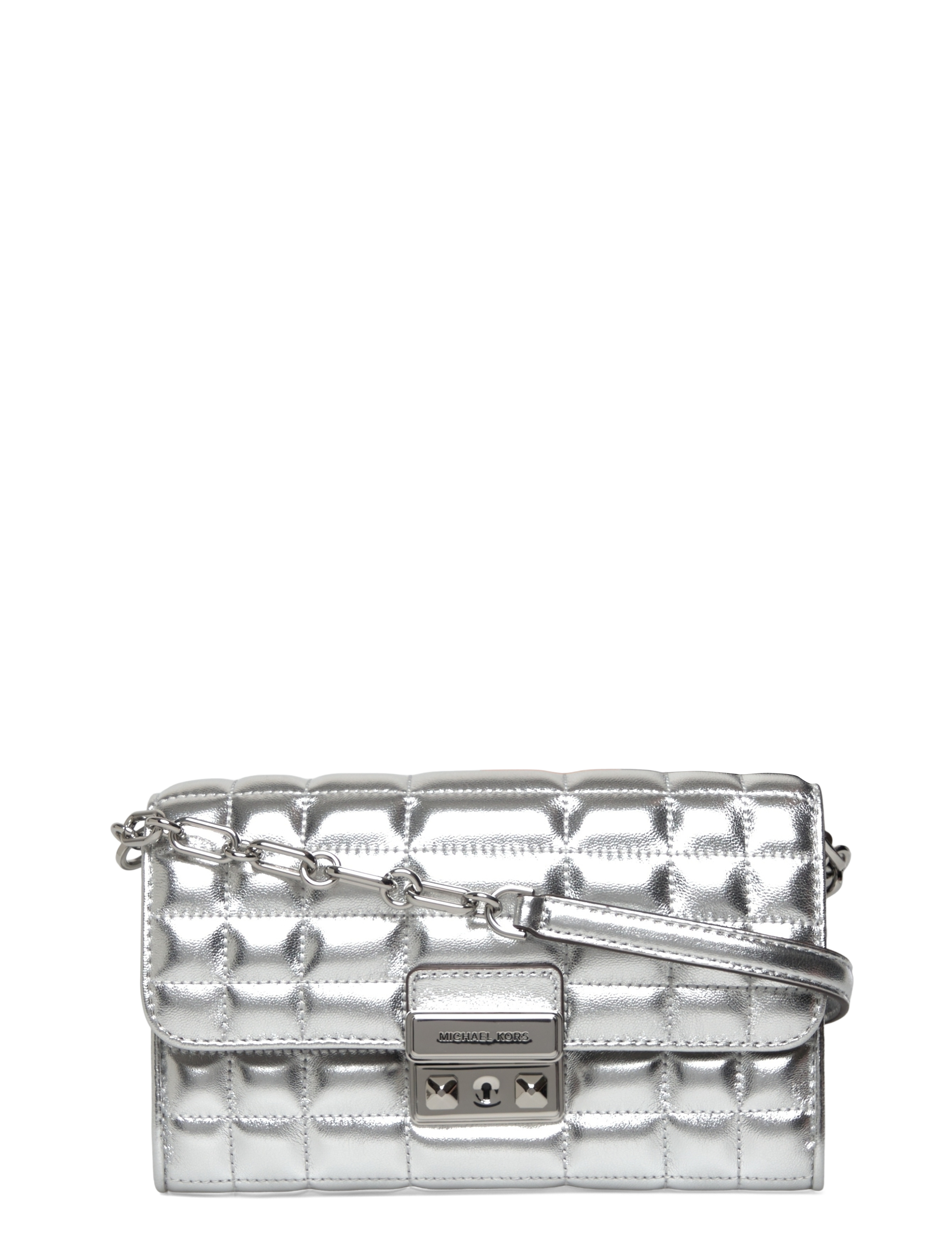 Michael Kors LG WLLT ON CHN XBODY - Crossbody kotid - SILVER / silver