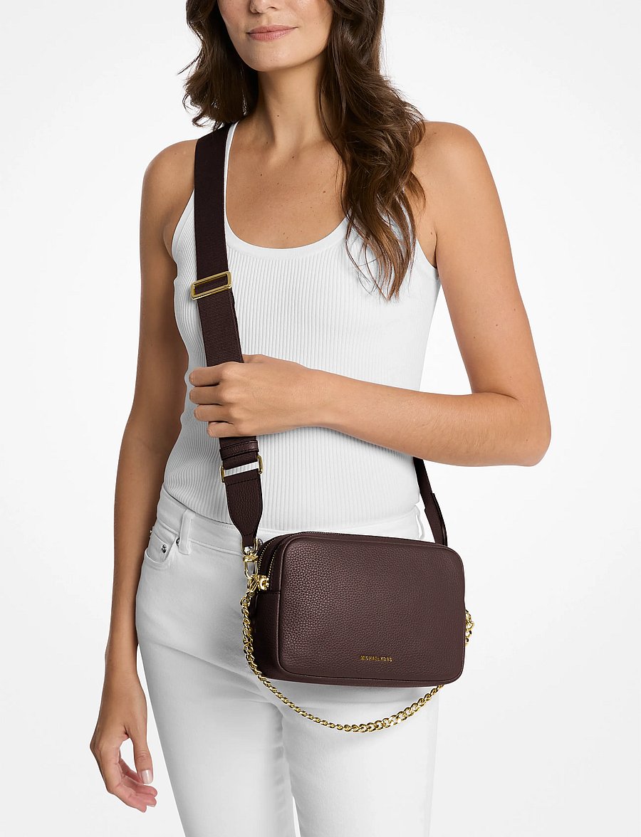 Michael Kors - MD DBLZP CHN CAMERA XBODY - crossbody bags - chocolate - 0