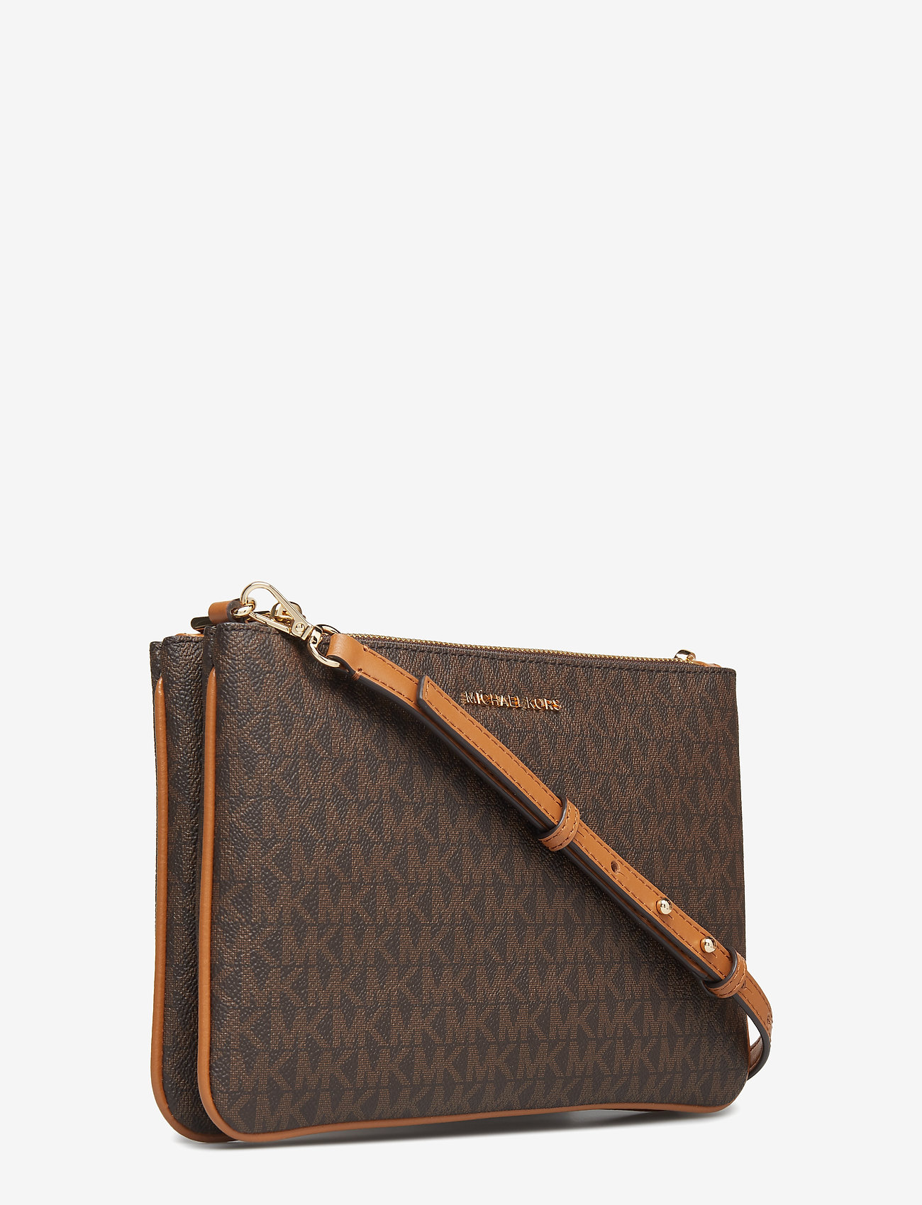 Michael Kors - LG DBL POUCH XBODY - brown - 2