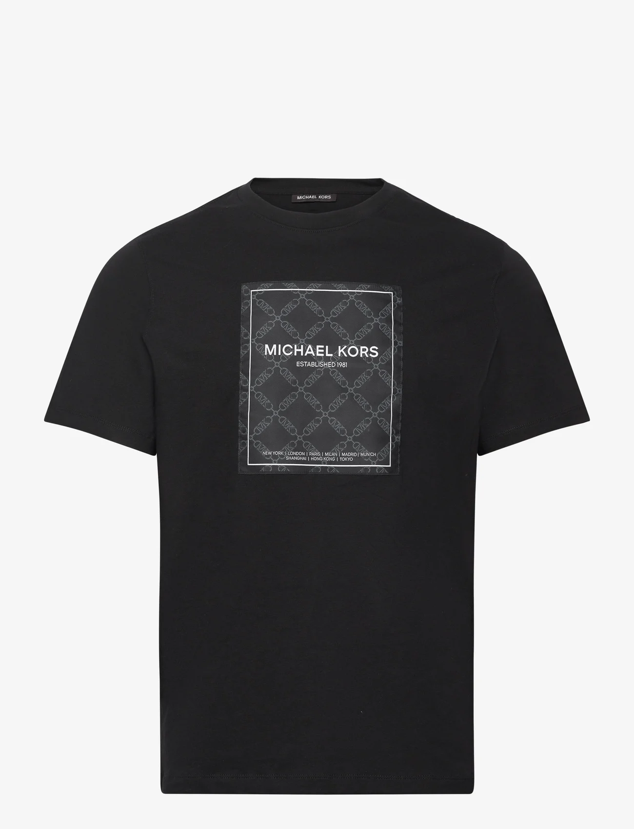 Michael Kors - EMPIRE FLAGSHIP TEE - kortärmade t-shirts - black - 0