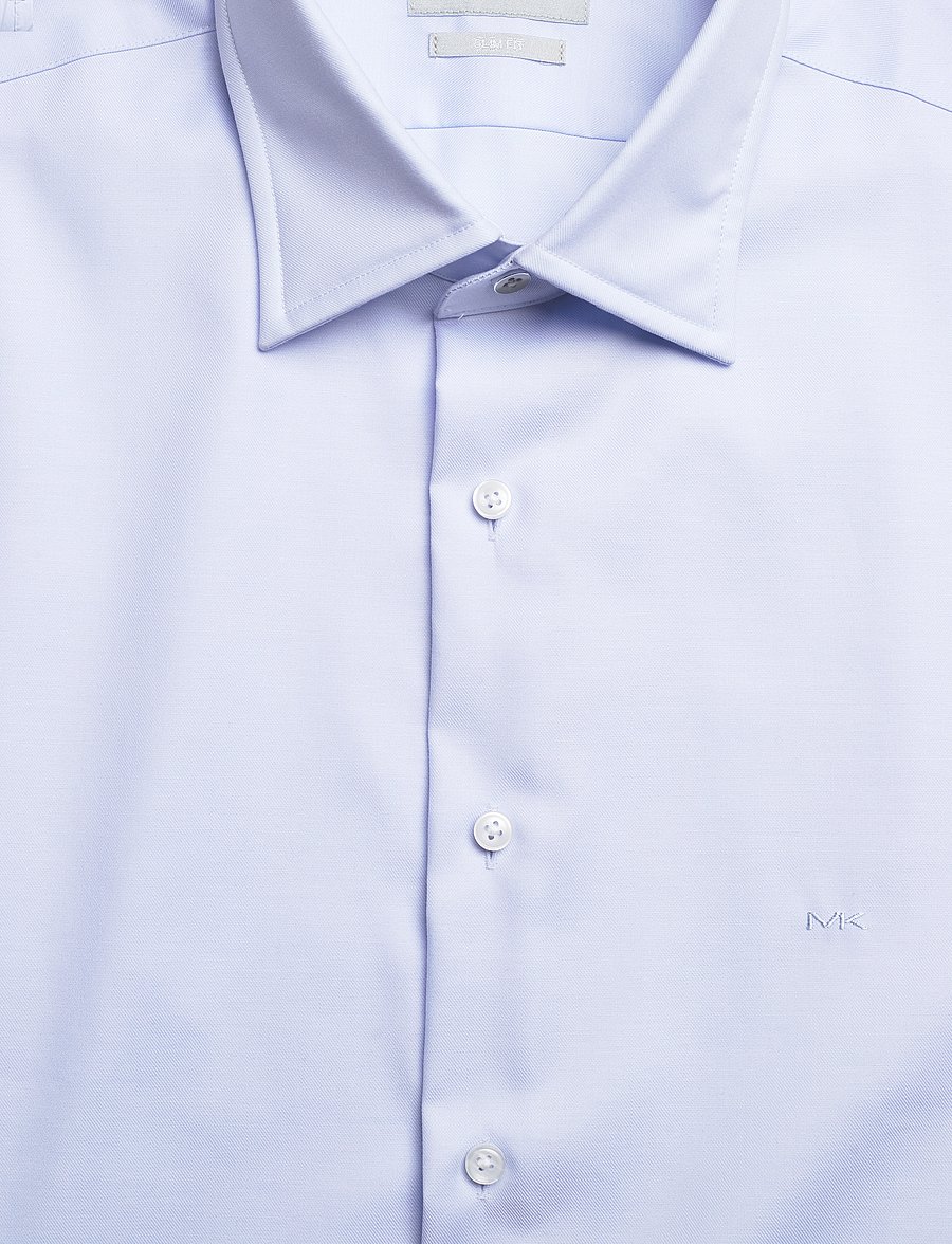 Michael Kors - 2PLY STRETCH TWILL SLIM FIT SHIRT - proginiai marškiniai - light blue - 2