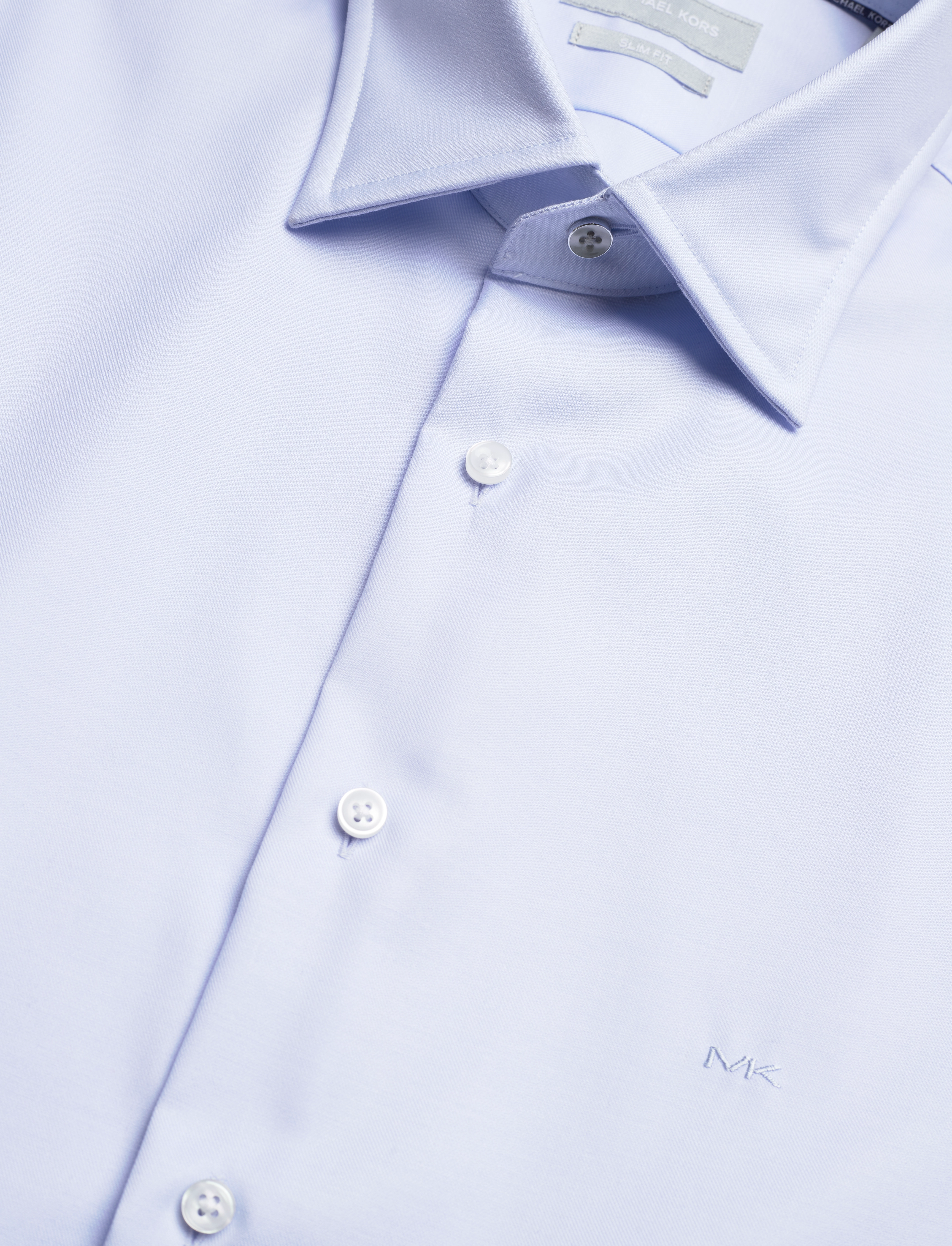 Michael Kors - 2PLY STRETCH TWILL SLIM FIT SHIRT - proginiai marškiniai - light blue - 3