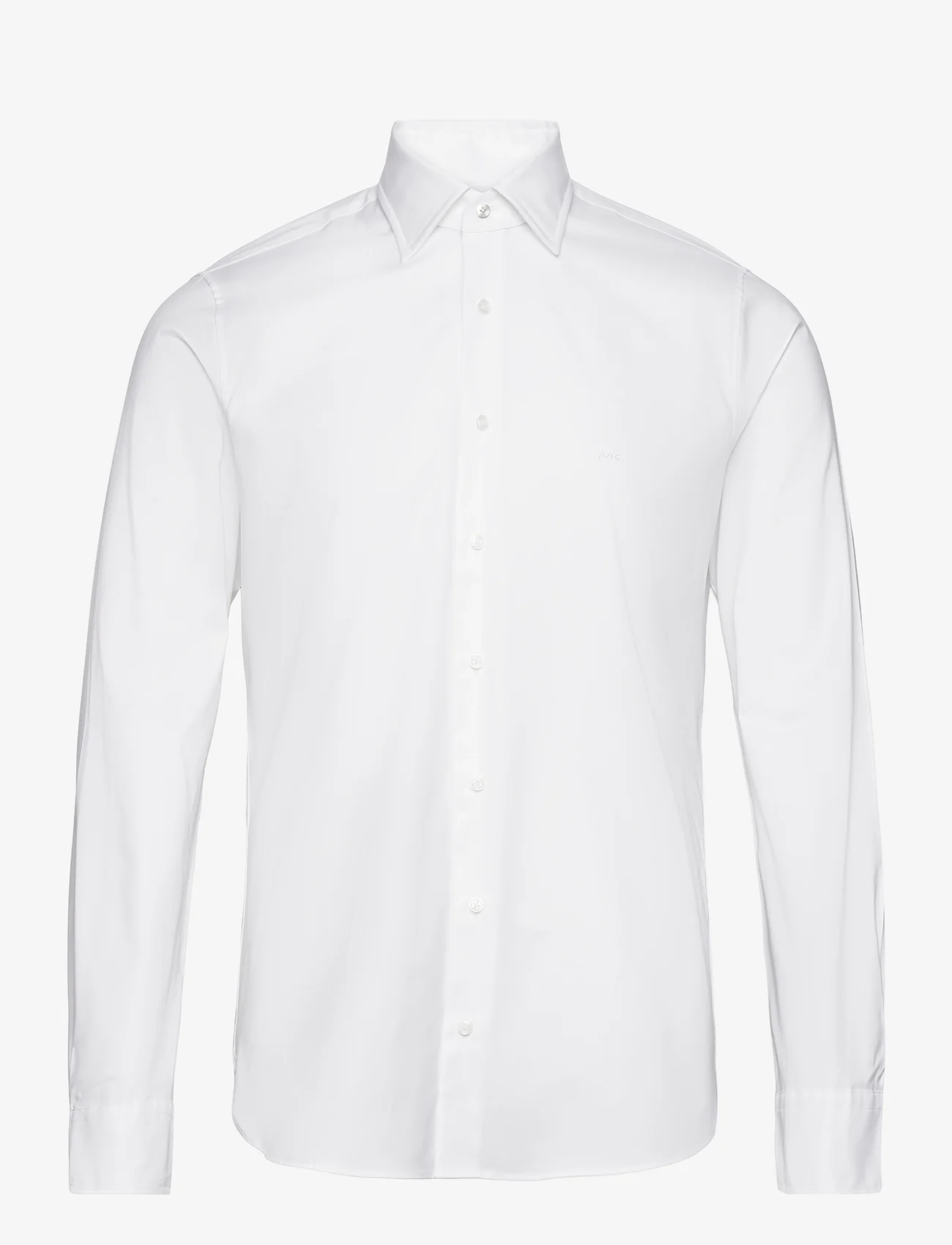 Michael Kors - 2PLY STRETCH TWILL SLIM FIT SHIRT - basic shirts - white - 0