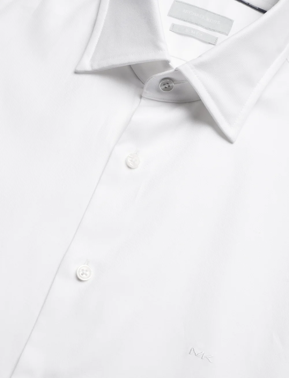Michael Kors - 2PLY STRETCH TWILL SLIM FIT SHIRT - formal shirts - white - 2