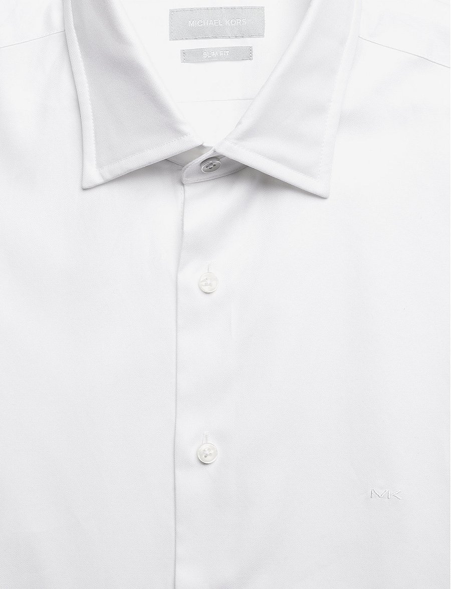 Michael Kors - 2PLY STRETCH TWILL SLIM FIT SHIRT - formelle hemden - white - 3