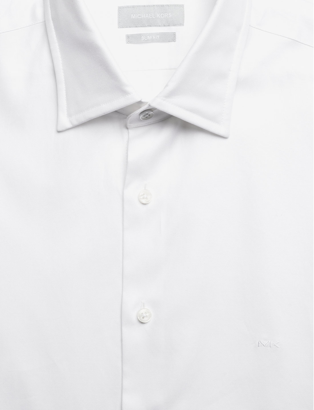 Michael Kors - 2PLY STRETCH TWILL SLIM FIT SHIRT - formal shirts - white - 3