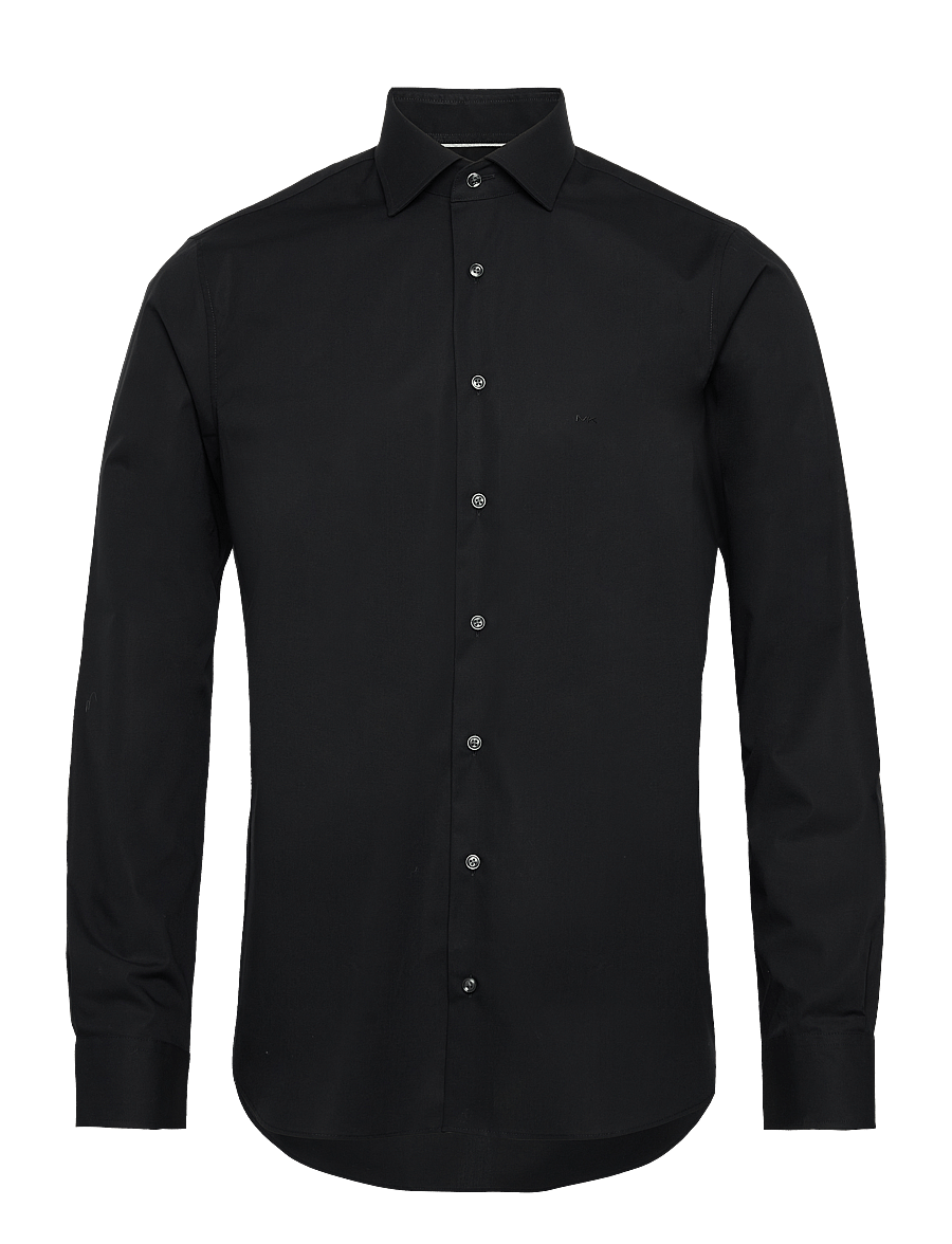 Michael Kors - POPLIN STRETCH SLIM SHIRT - formal shirts - black - 0