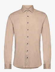 Michael Kors - SOLID PIQUE SLIM SHIRT - basic shirts - beige - 0