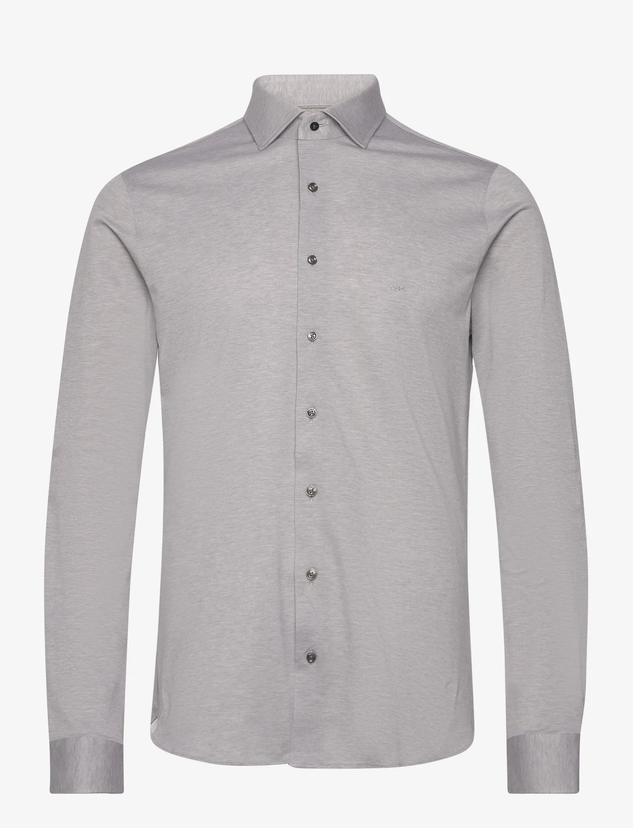 Michael Kors - SOLID PIQUE SLIM SHIRT - laisvalaikio marškiniai - light grey - 0