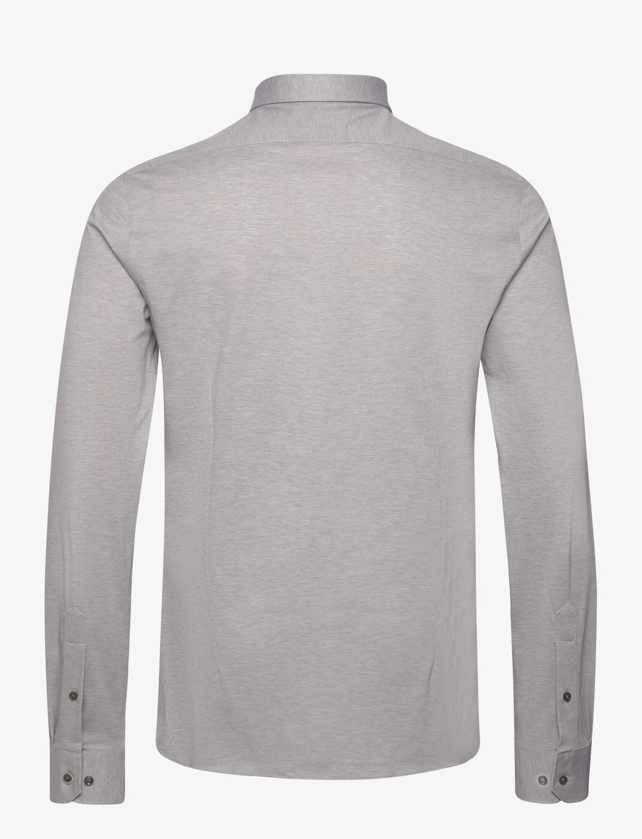 Michael Kors - SOLID PIQUE SLIM SHIRT - basic shirts - light grey - 1
