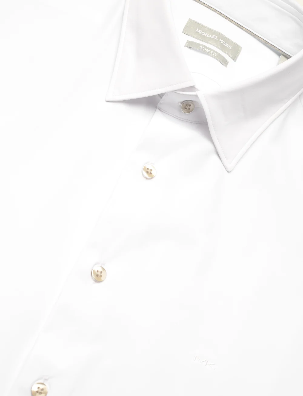 Michael Kors - PERFORMANCE STRETCH SLIM SHIRT - formal shirts - white - 3
