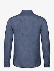 Michael Kors - STANDUP LINEN SLIM SHIRT - linen shirts - denim - 1