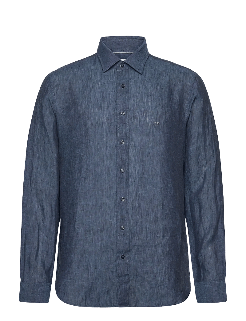 Michael Kors - LINEN SLIM FIT SHIRT - hørskjorter - denim - 0