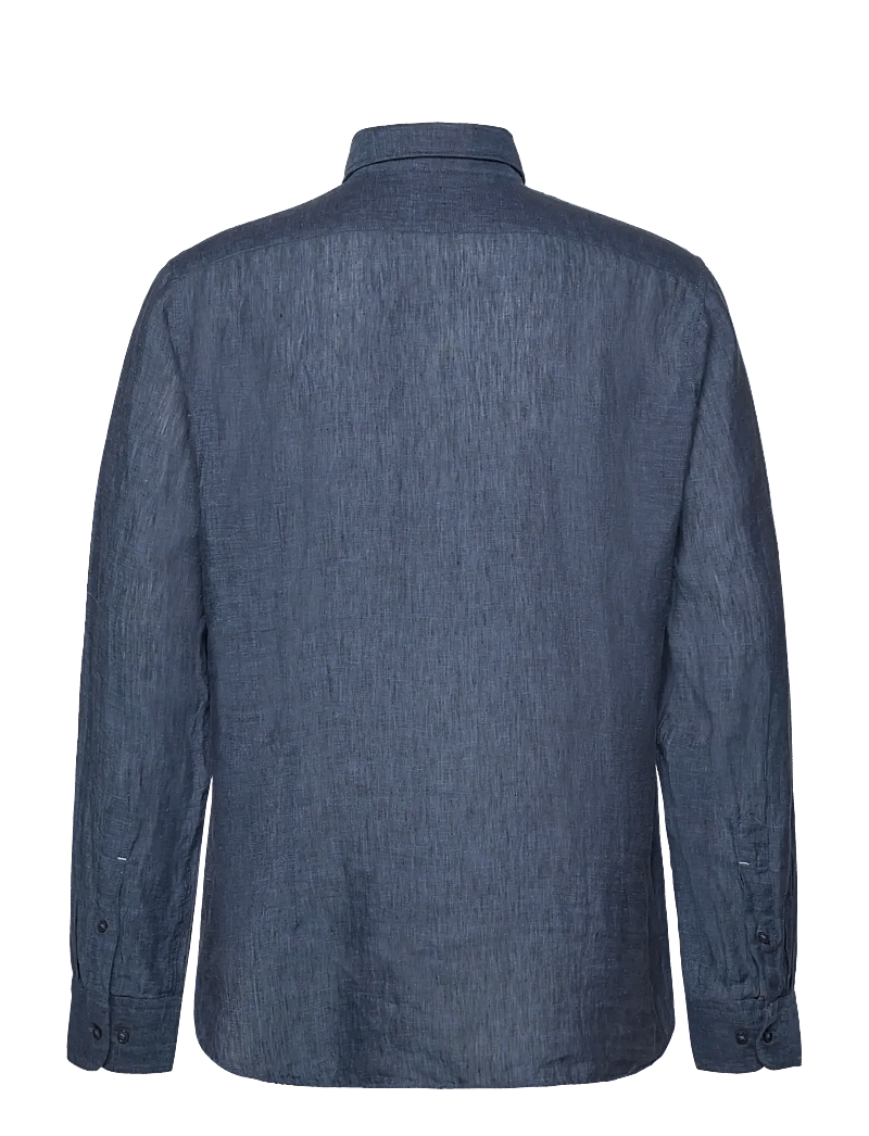 Michael Kors - LINEN SLIM FIT SHIRT - hørskjorter - denim - 1