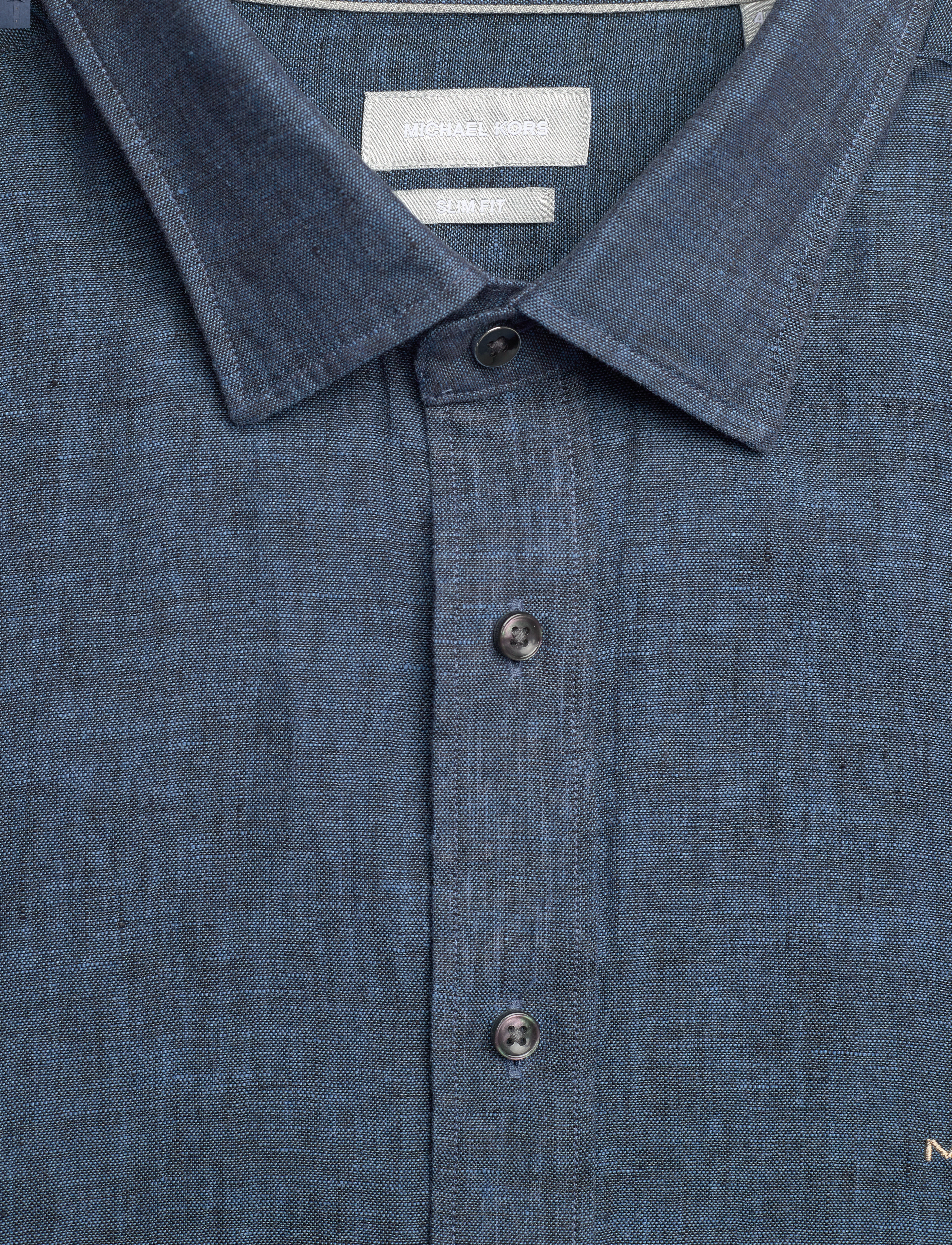 Michael Kors - LINEN SLIM FIT SHIRT - denim - 2