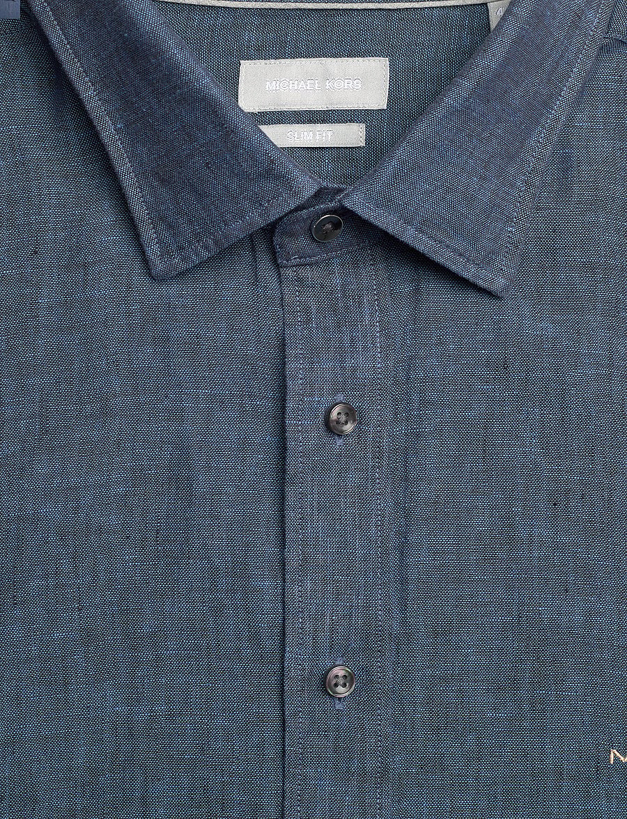 Michael Kors - LINEN SLIM FIT SHIRT - denim - 2