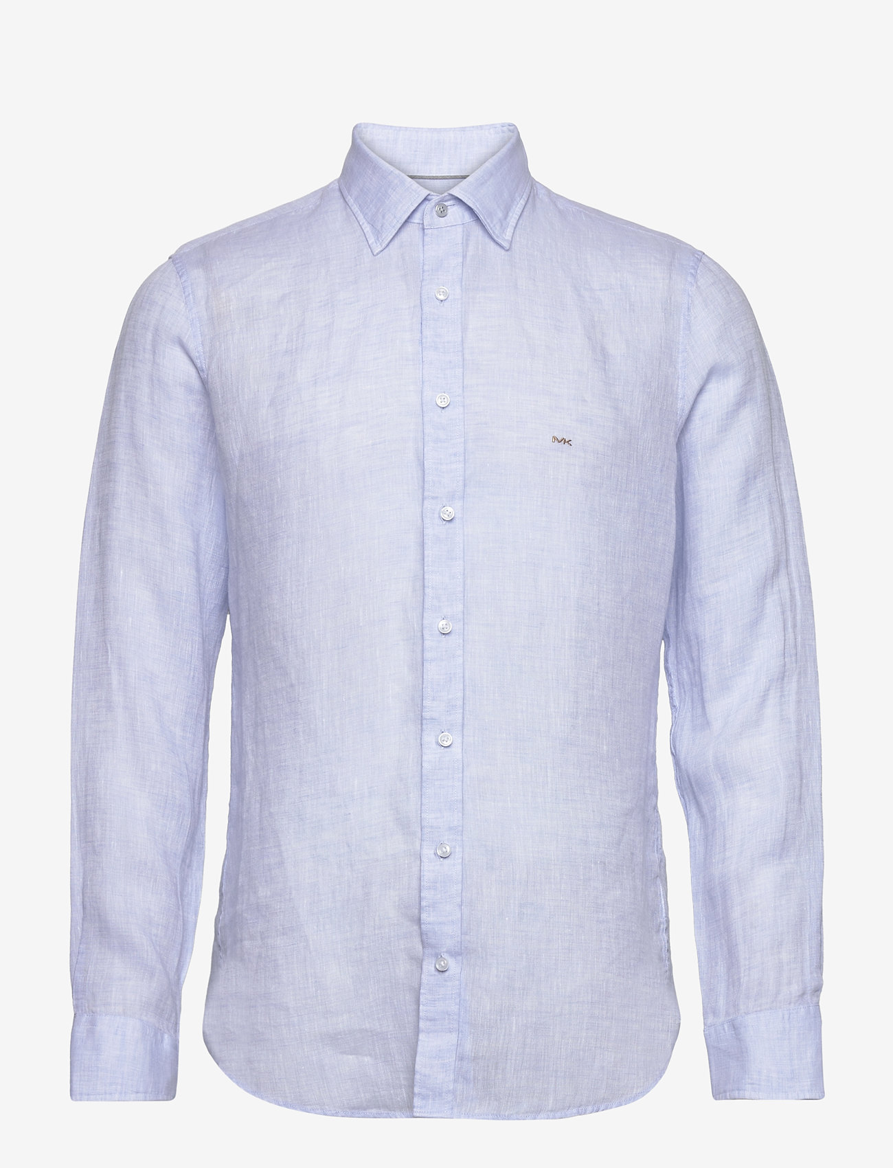 Michael Kors - LINEN SLIM FIT SHIRT - linneskjortor - light blue - 0