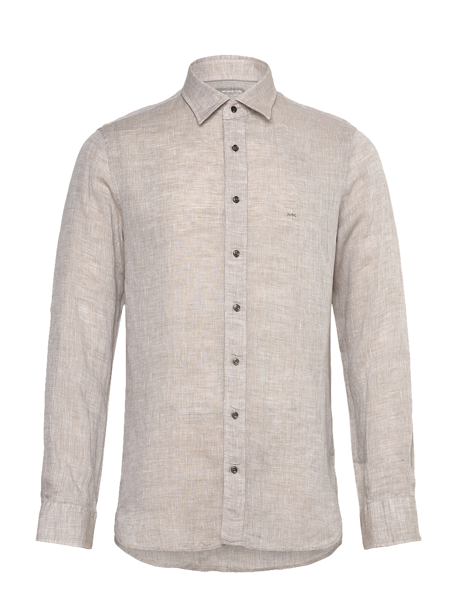 Michael Kors - LINEN SLIM FIT SHIRT - chemises de lin - taupe - 0