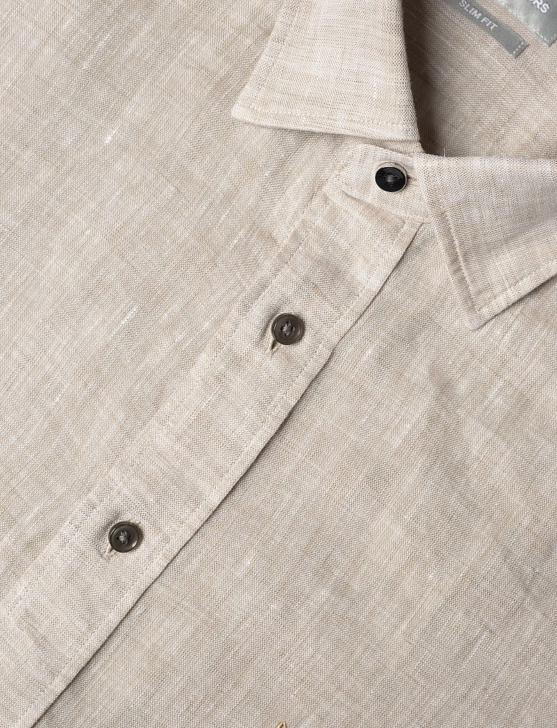 Michael Kors - LINEN SLIM FIT SHIRT - hørskjorter - taupe - 3