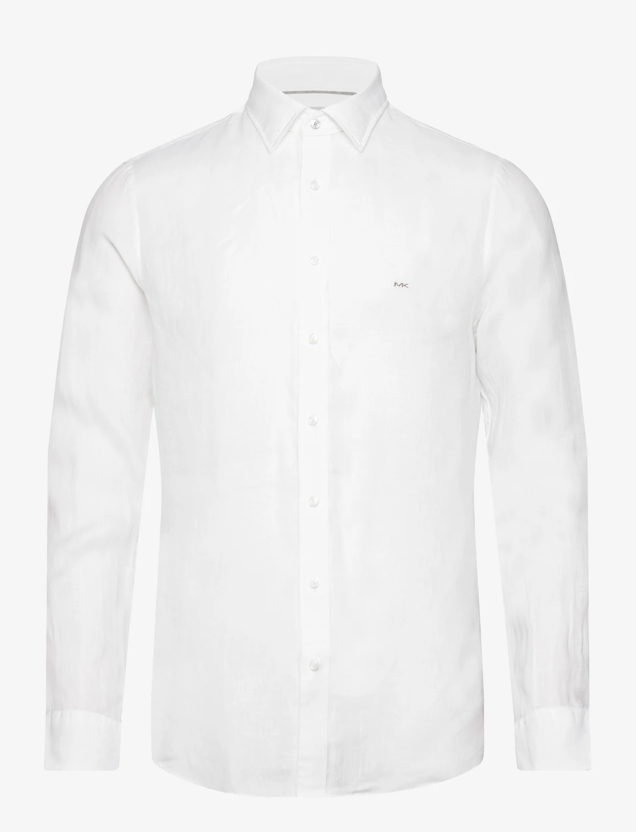 Michael Kors - LINEN SLIM FIT SHIRT - hørskjorter - white - 0