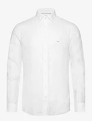Michael Kors - LINEN SLIM FIT SHIRT - linen shirts - white - 0