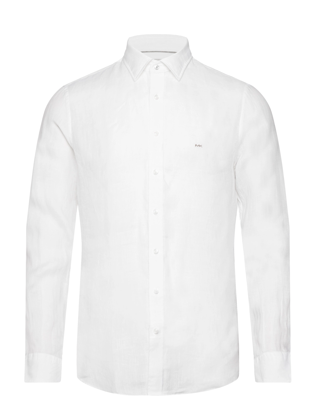 Michael Kors LINEN SLIM FIT SHIRT - Tøj - WHITE / white