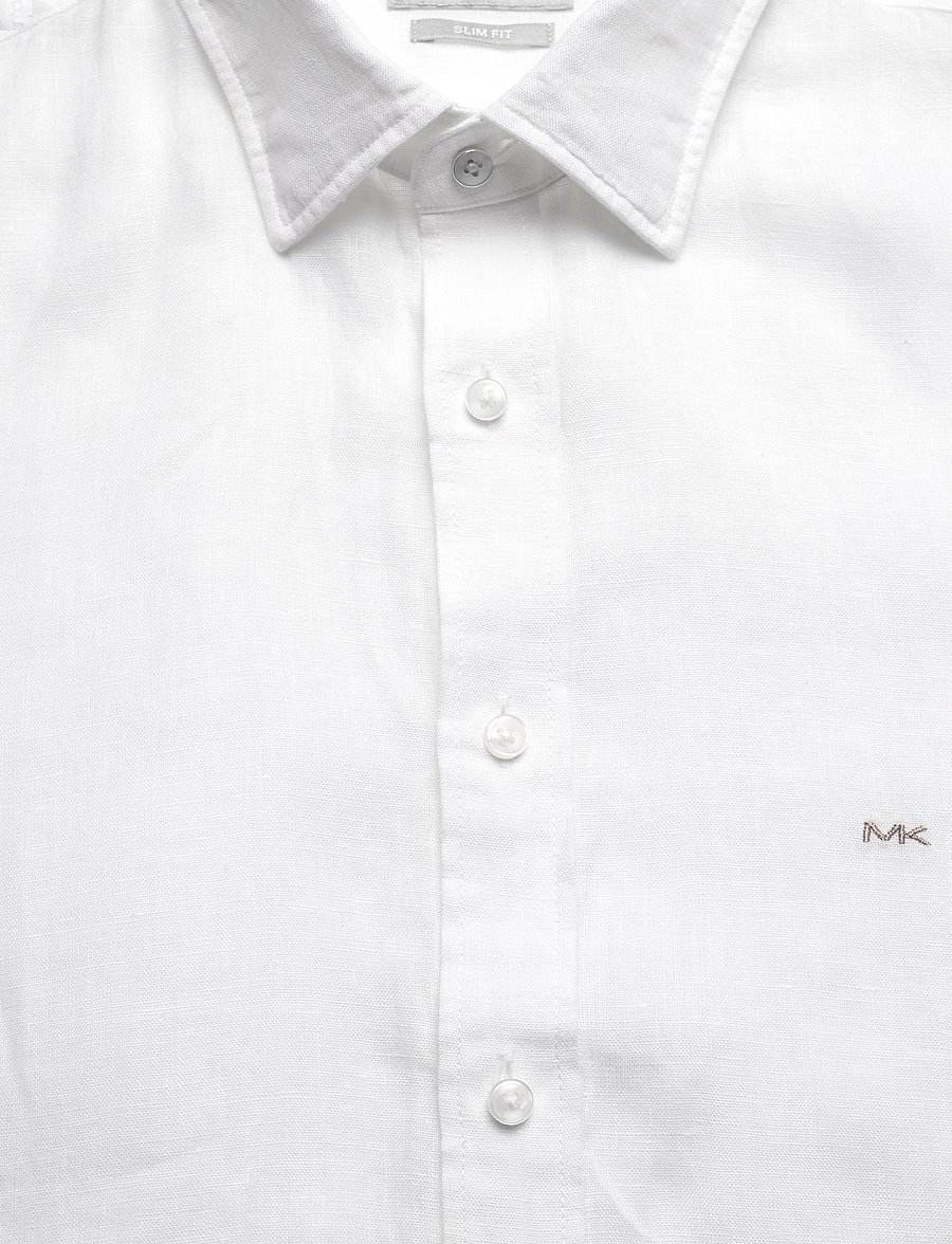 Michael Kors - LINEN SLIM FIT SHIRT - white - 2