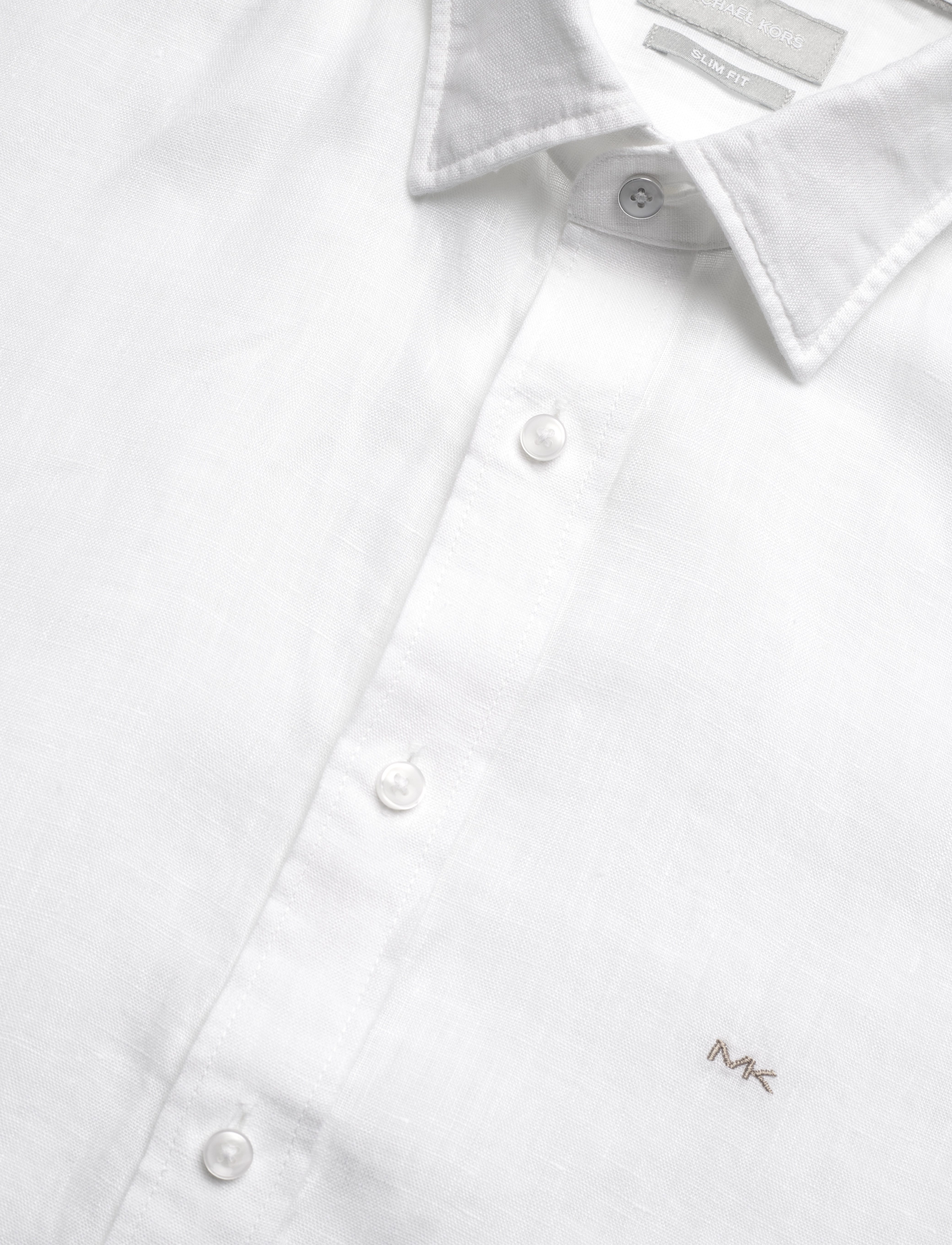 Michael Kors - LINEN SLIM FIT SHIRT - white - 3