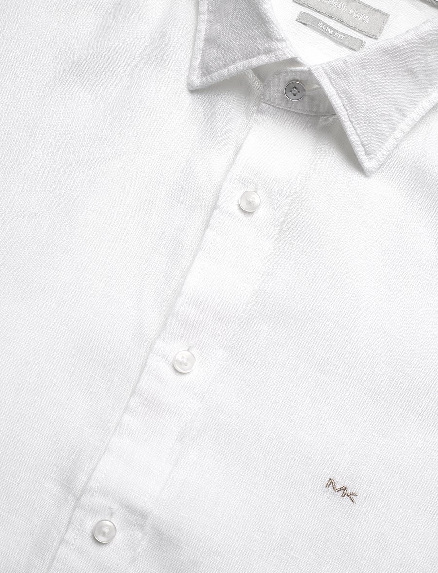 Michael Kors - LINEN SLIM FIT SHIRT - white - 3
