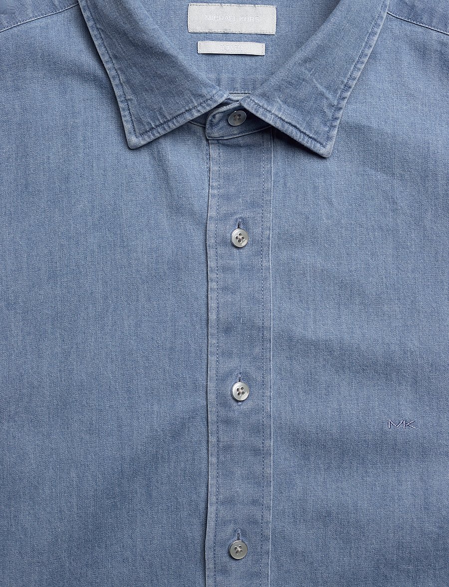 Michael Kors - REAL INDIGO SLIM SHIRT - teksasärgid - bleached indigo - 2