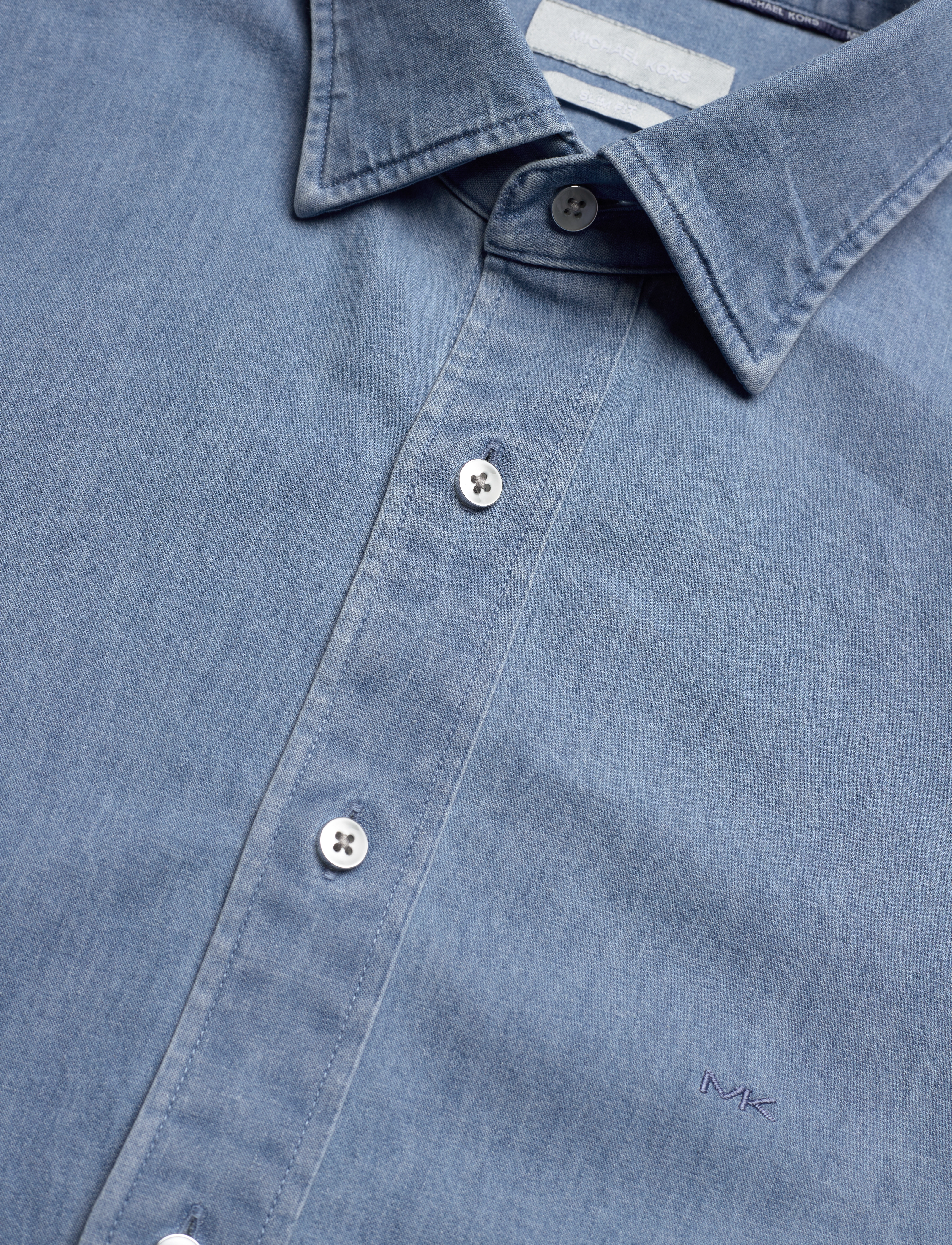 Michael Kors - REAL INDIGO SLIM SHIRT - teksasärgid - bleached indigo - 3