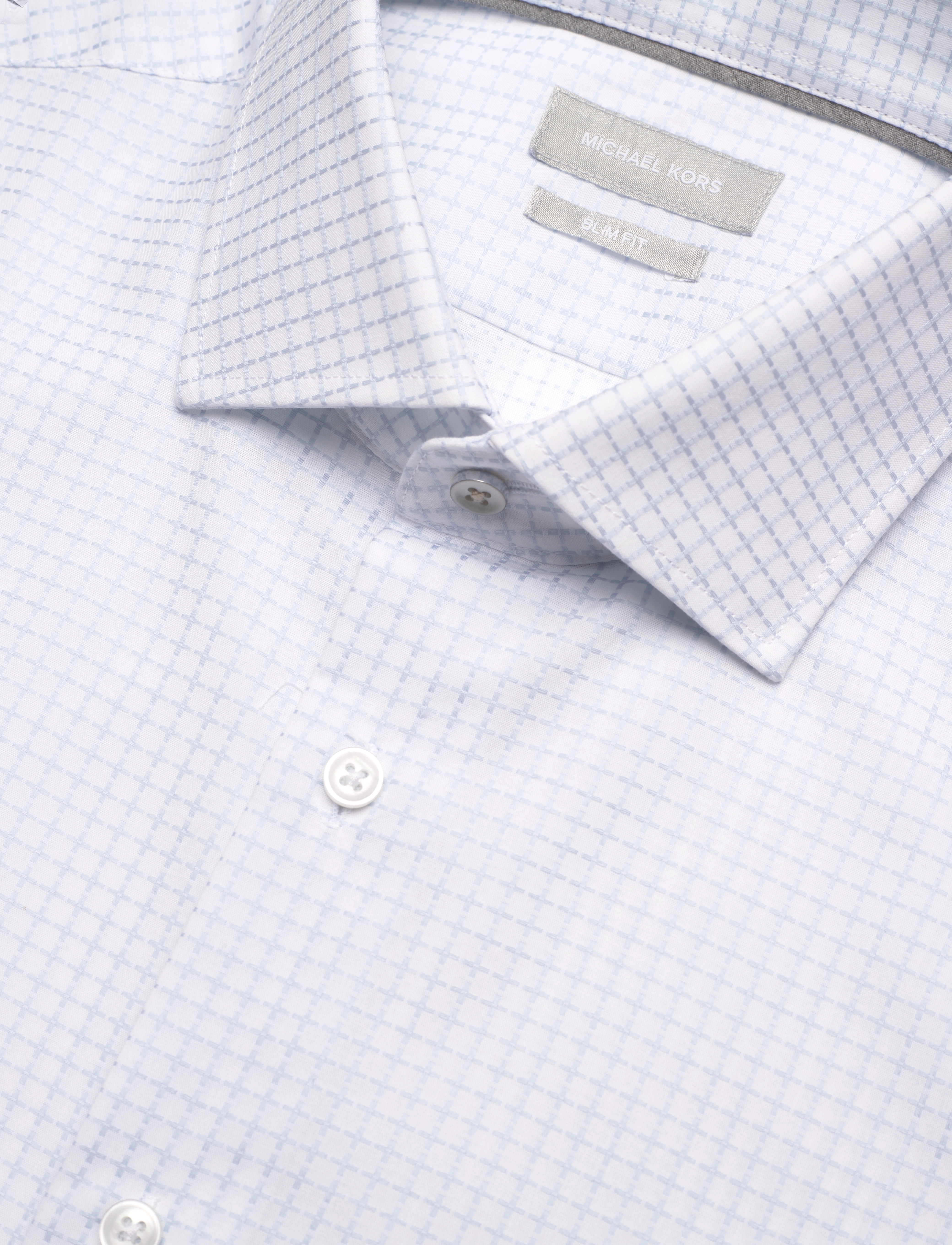 Michael Kors - SQUARE DOBBY SLIM FIT SHIRT - light blue - 3