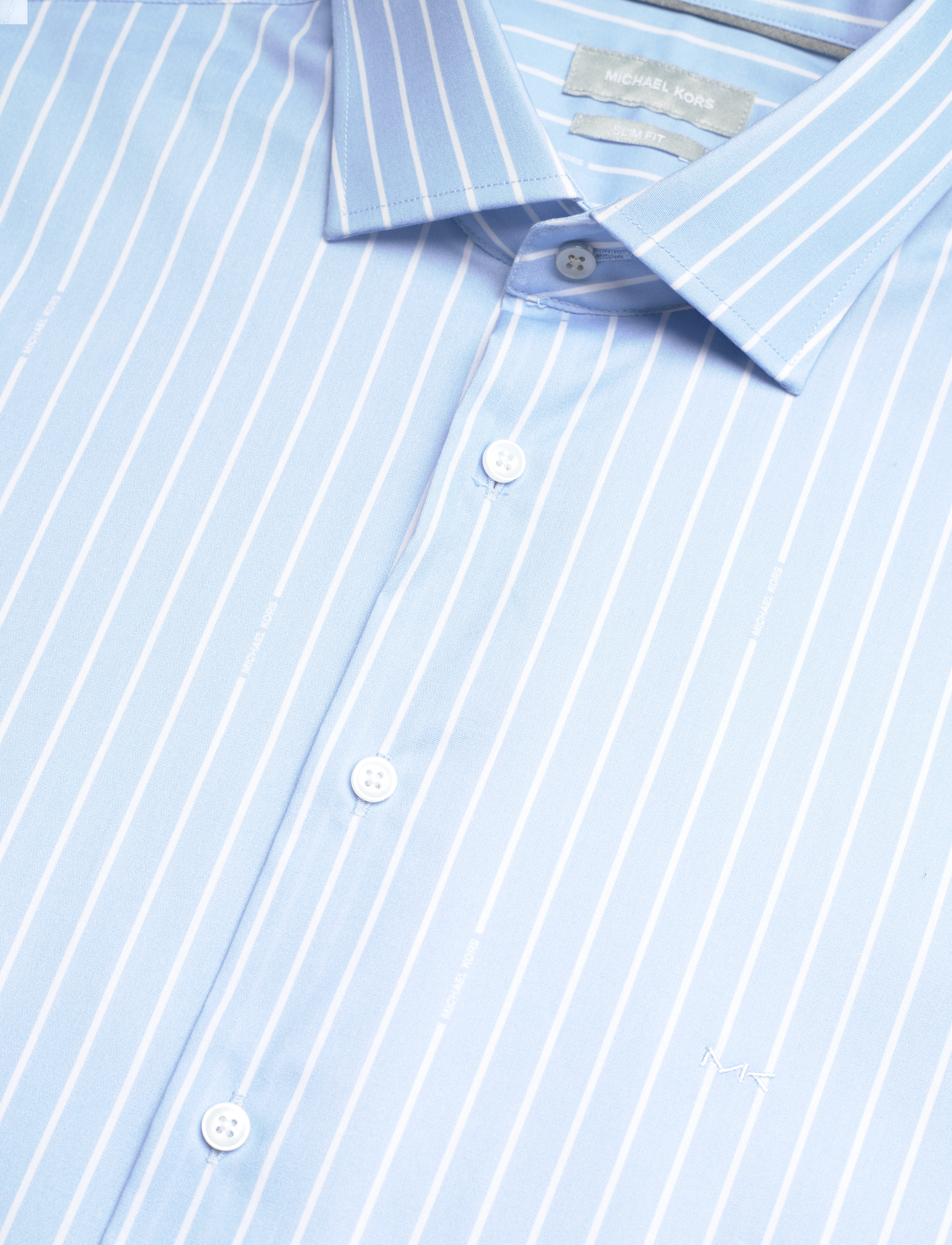 Michael Kors - MK PRINTED STRIPE SLIM SHIRT - light blue - 2