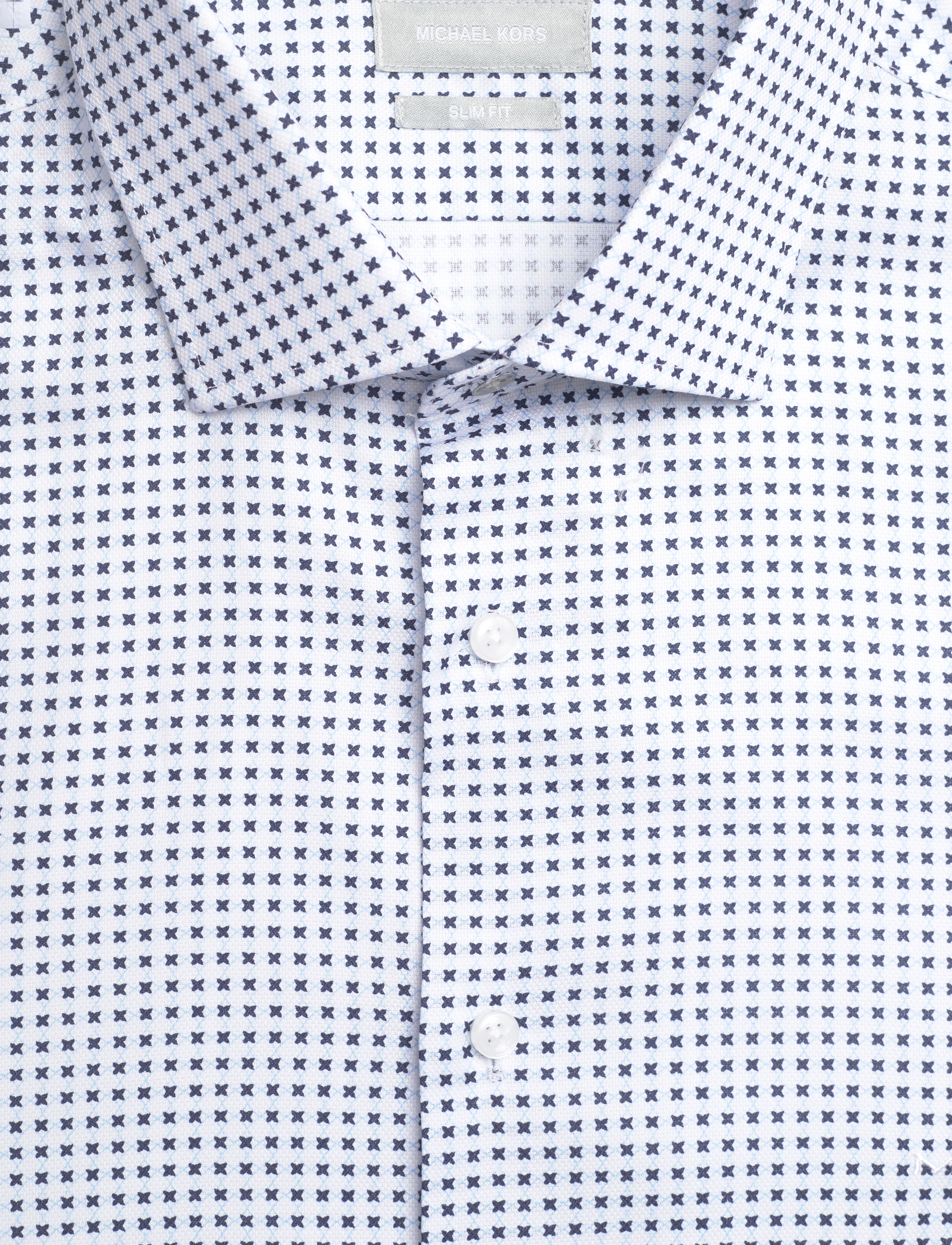 Michael Kors - CIRCLE AND CROSS PRINT SLIM SHIRT - blue - 2