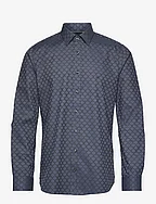 DIAMOND DOBBY SLIM SHIRT - NAVY