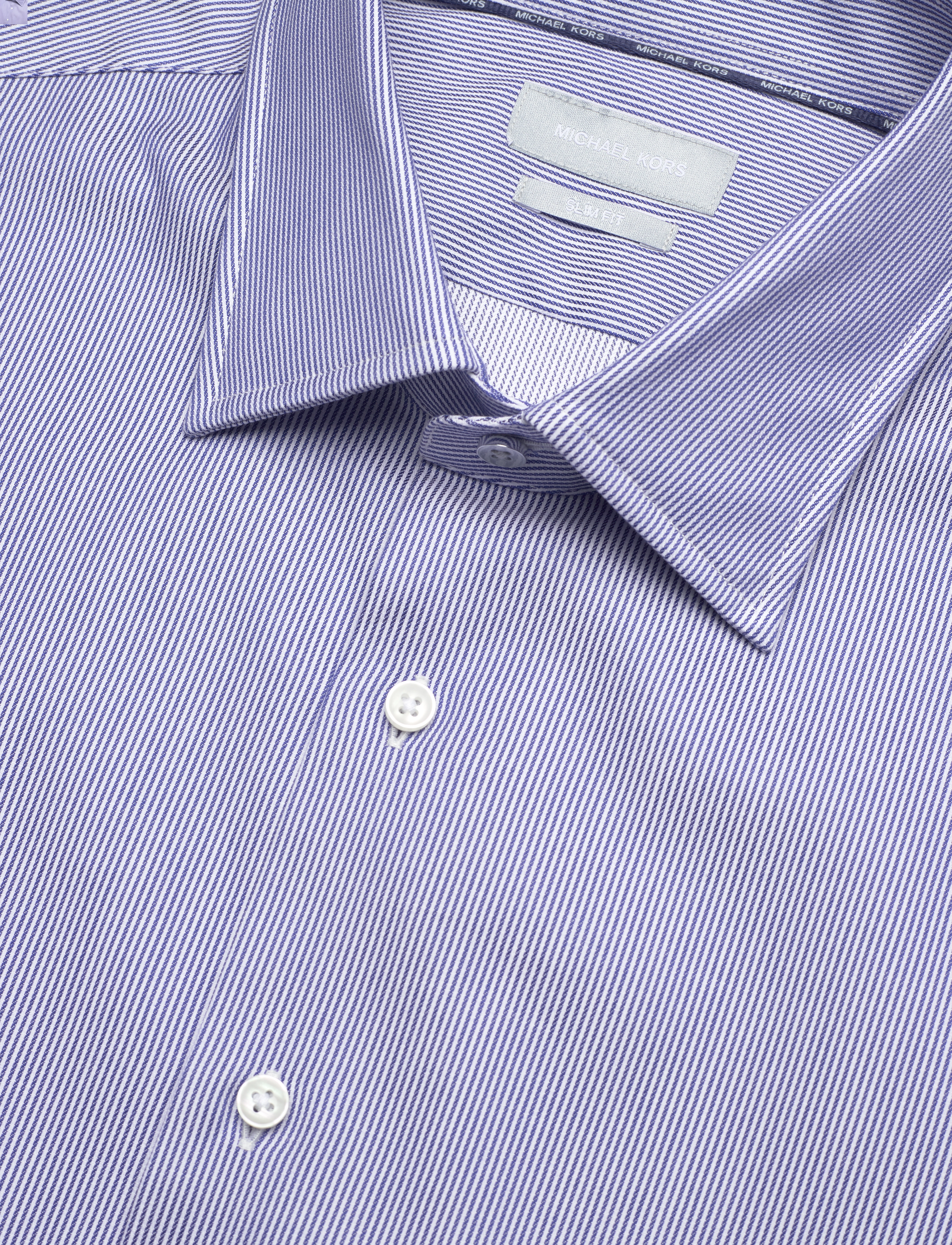 Michael Kors - 2PLY FINE STRIPE SLIM SHIRT - blue - 2