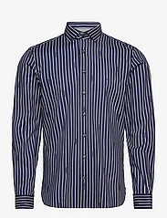 Michael Kors - MK PRINTED STRIPE MODERN SHIRT - business shirts - navy - 0