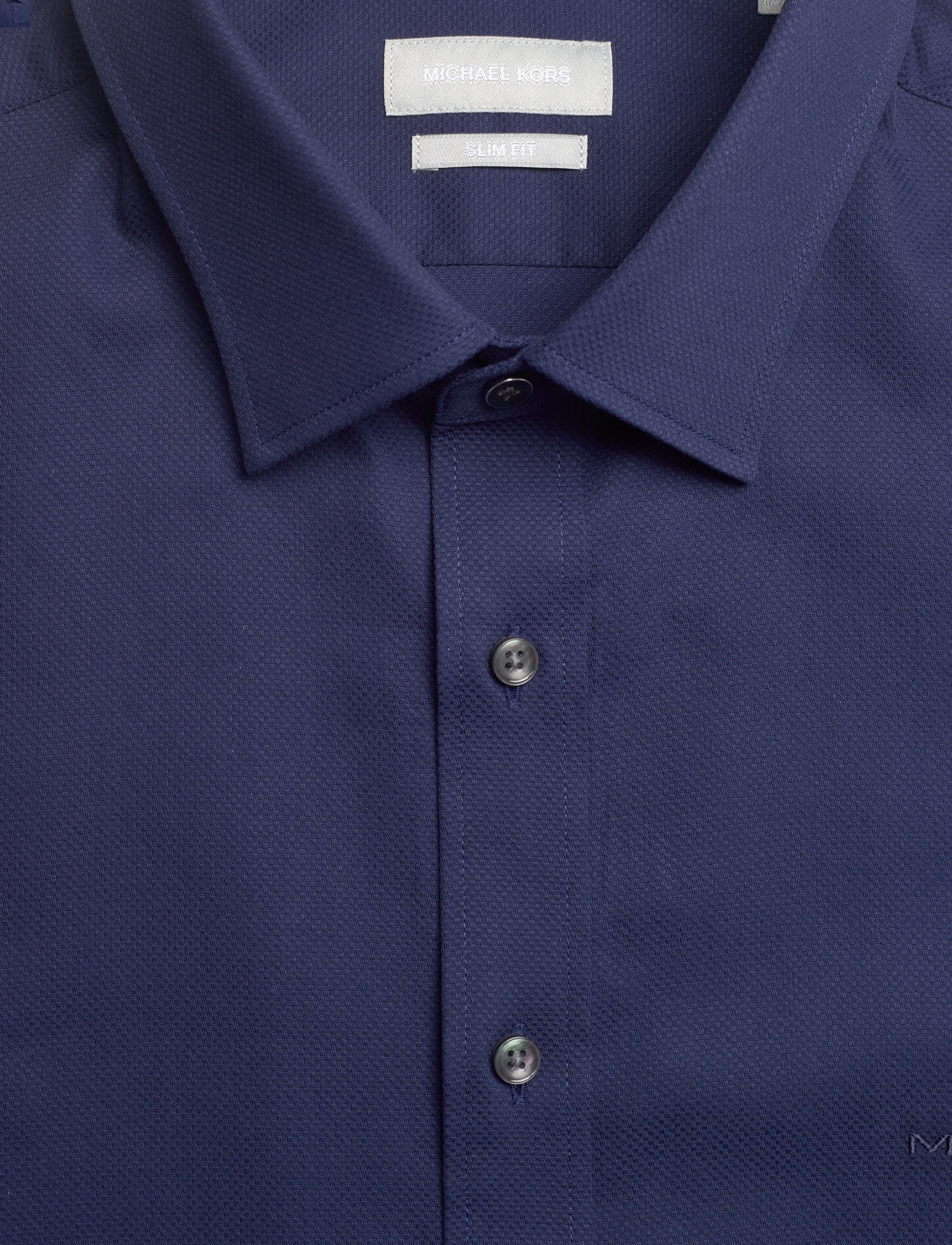 Michael Kors - ENGINEERD STRUCTURED SLIM SHIRT - navy - 2