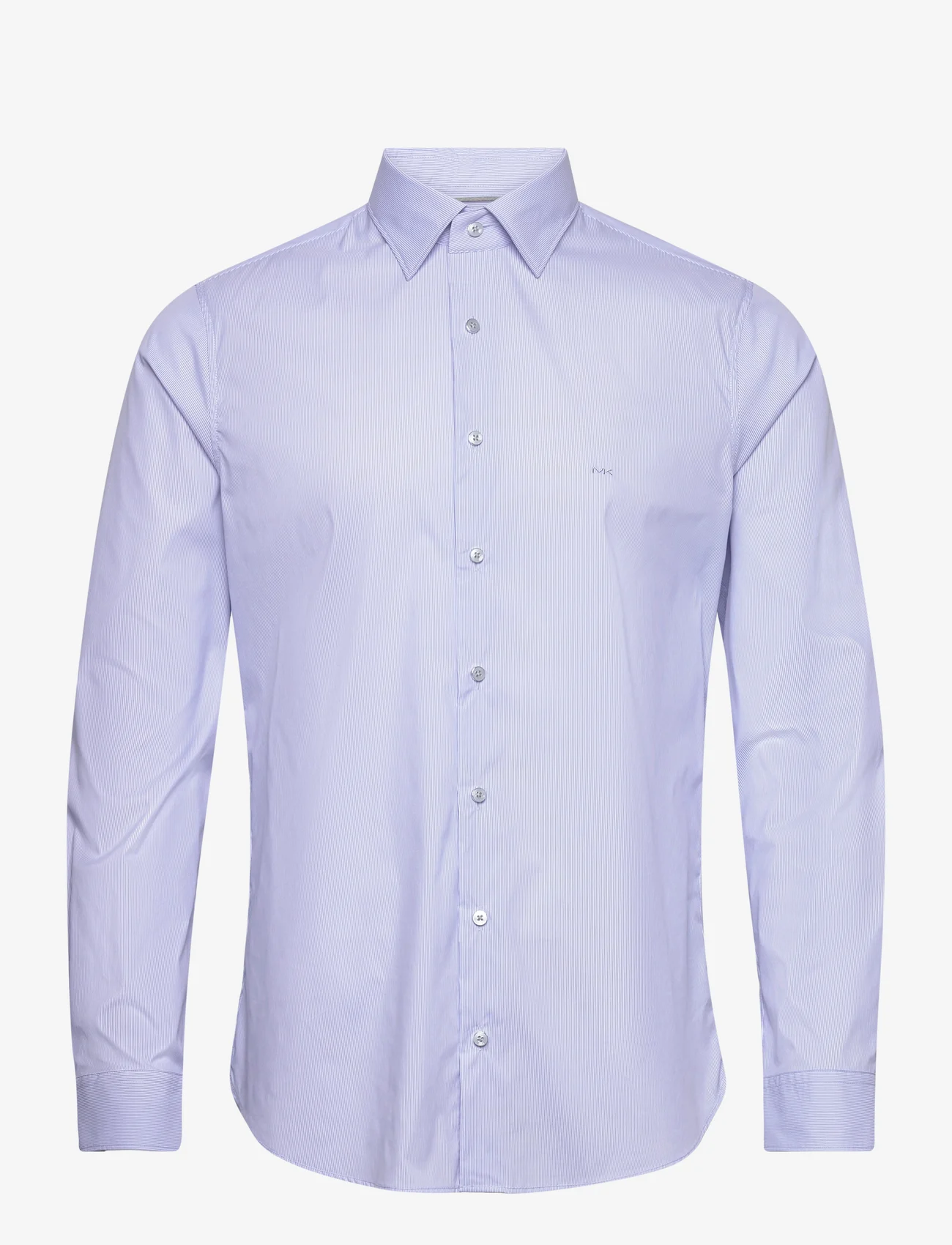 Michael Kors - PERFORMANCE FINE STRIPE SLIM SHIRT - formele overhemden - light blue - 0