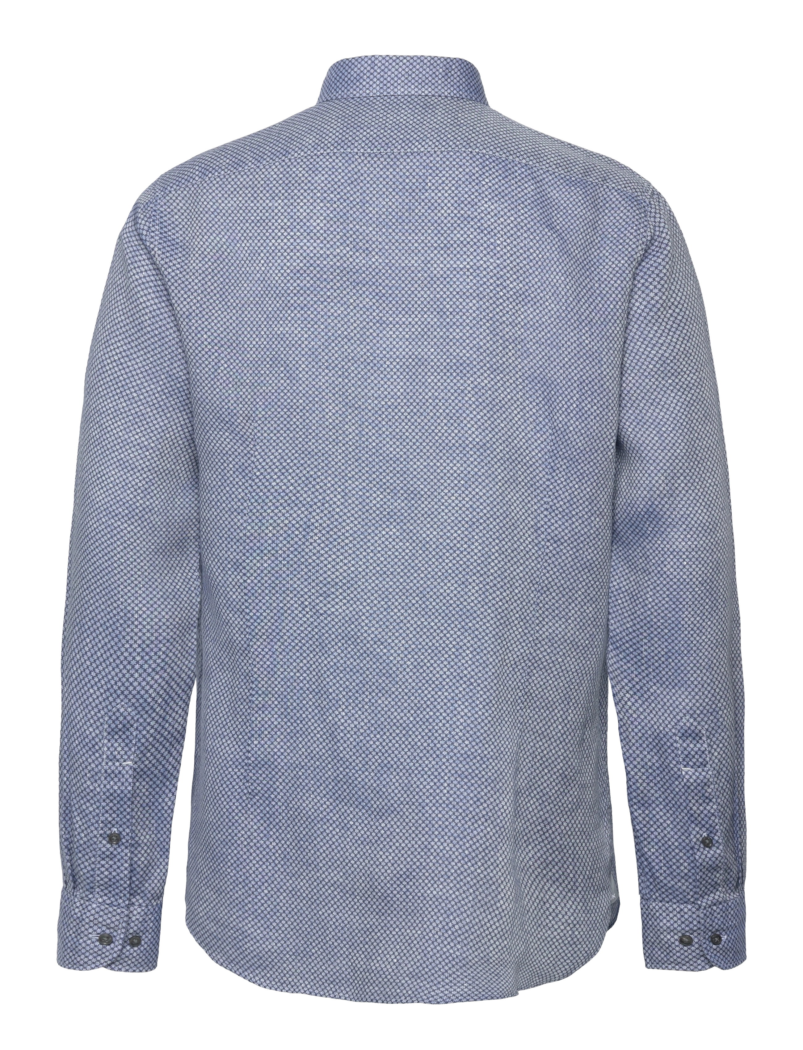 Michael Kors - LINEN PRINT SLIM SHIRT - navy - 1
