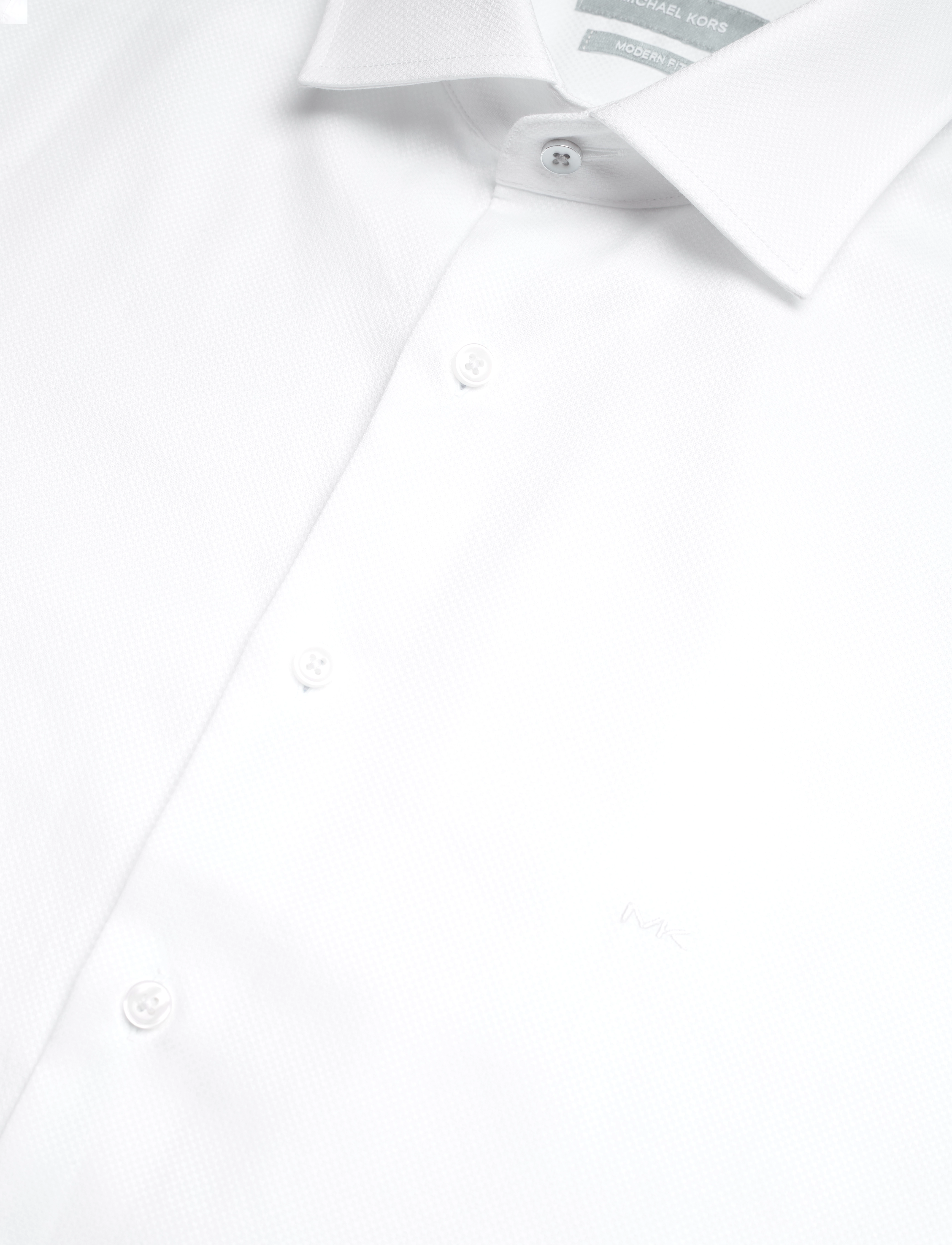 Michael Kors - ENGINEERD STRUCTURED MODERN SHIRT - white - 3