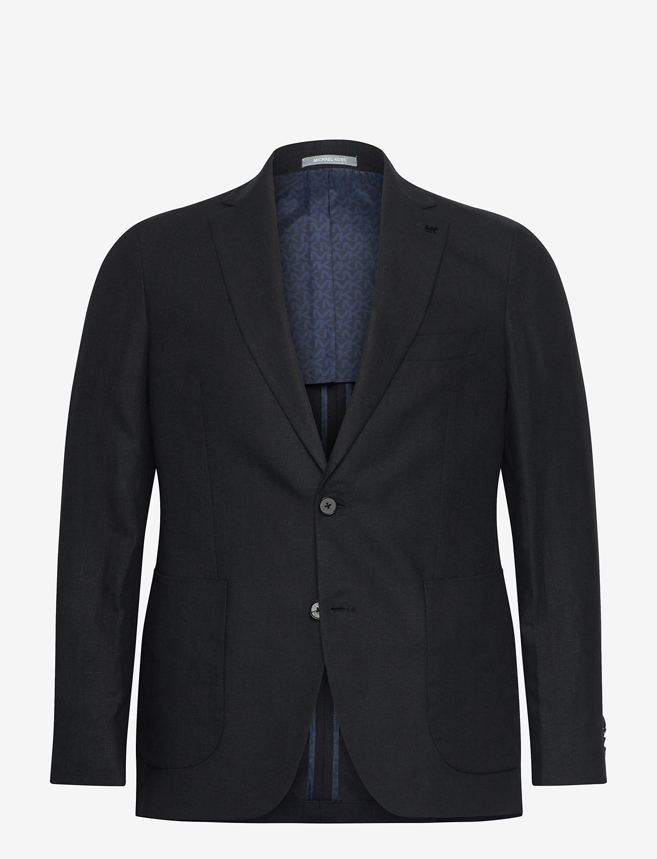 Michael Kors - PURE LINEN BLAZER - Ühe rinnatisega pintsakud - black - 0
