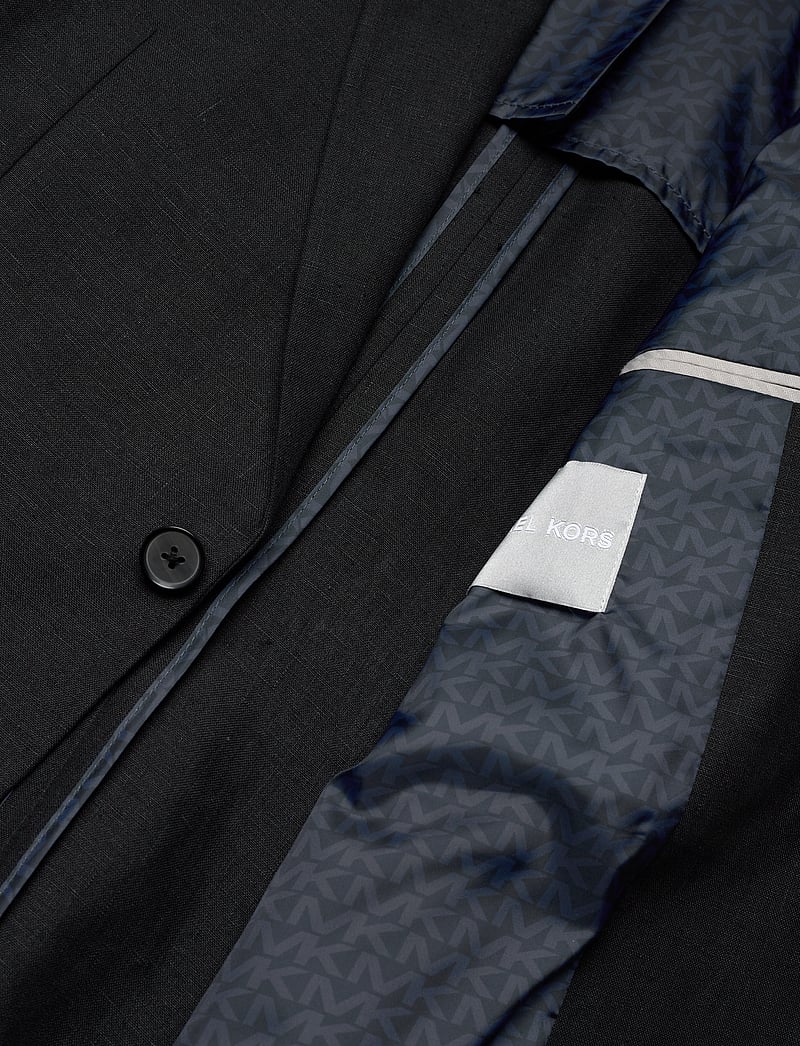 Michael Kors - PURE LINEN BLAZER - Ühe rinnatisega pintsakud - black - 4