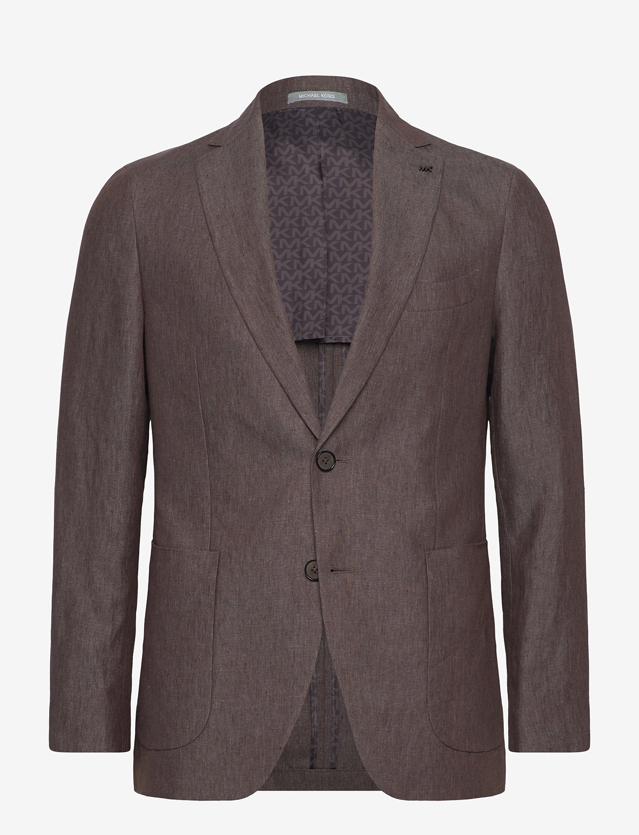 Michael Kors - PURE LINEN BLAZER - single breasted blazers - brown - 0