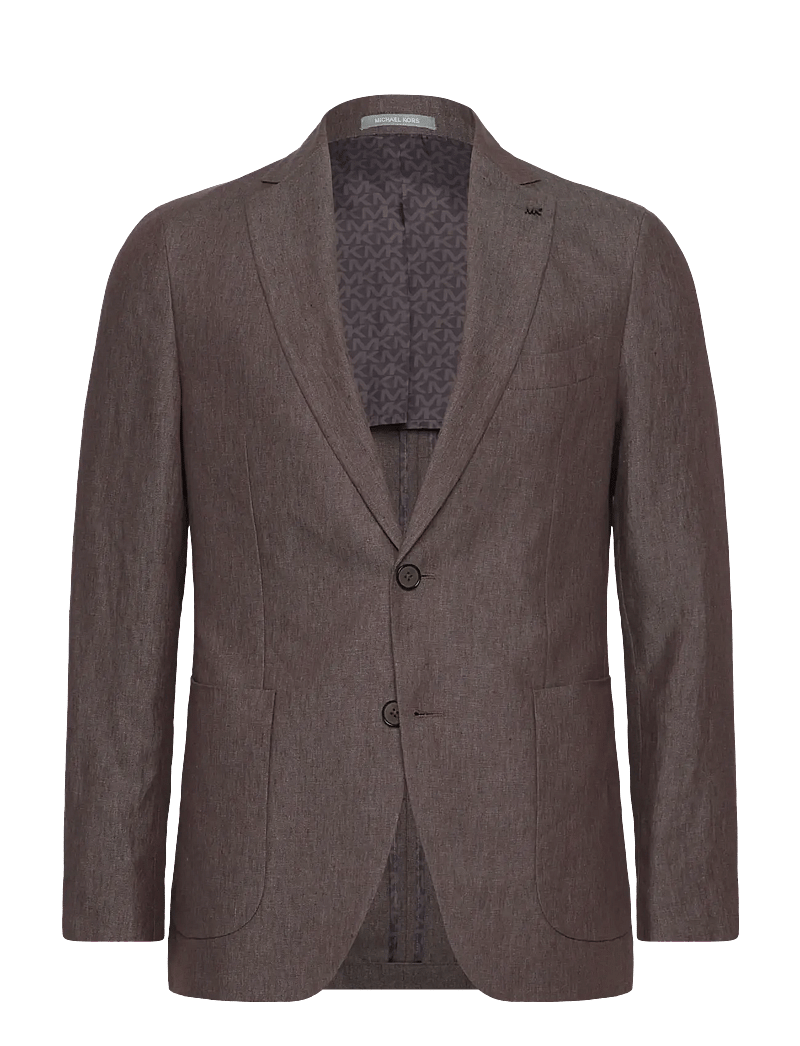 Michael Kors - PURE LINEN BLAZER - single breasted blazers - brown - 0