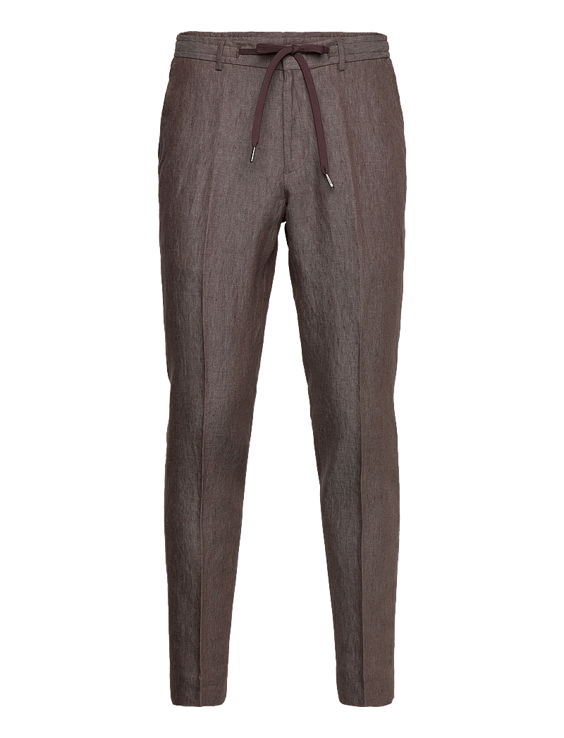 Michael Kors - PURE LINEN PANT DRAWSTRING - linased püksid - brown - 0