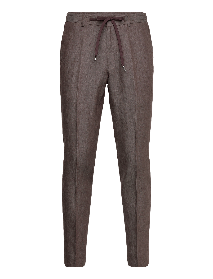 Michael Kors - PURE LINEN PANT DRAWSTRING - brown - 0