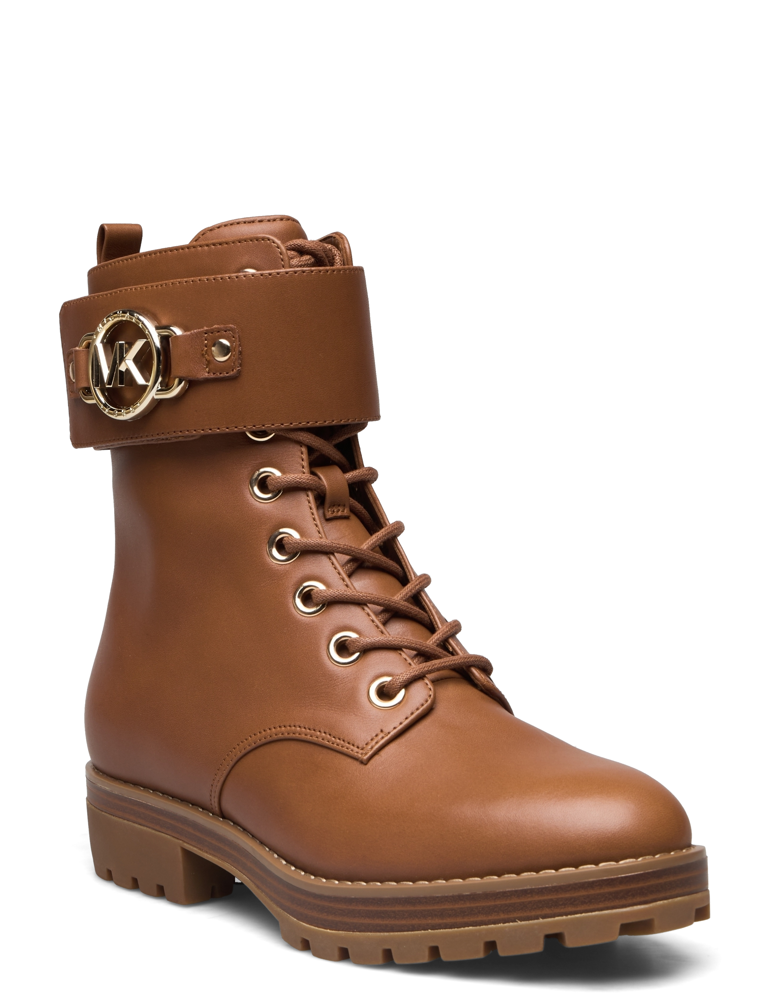 Michael Kors RORY LACE UP BOOTIE - Transitional Layering - LUGGAGE / brown
