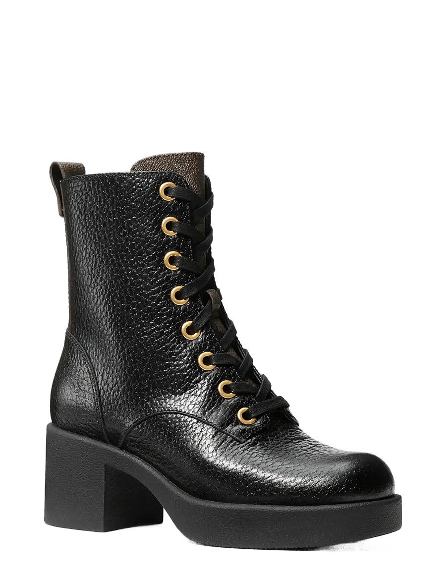 Michael Kors - BRYANT LACE UP BOOTIE - støvletter - blk/brown - 1