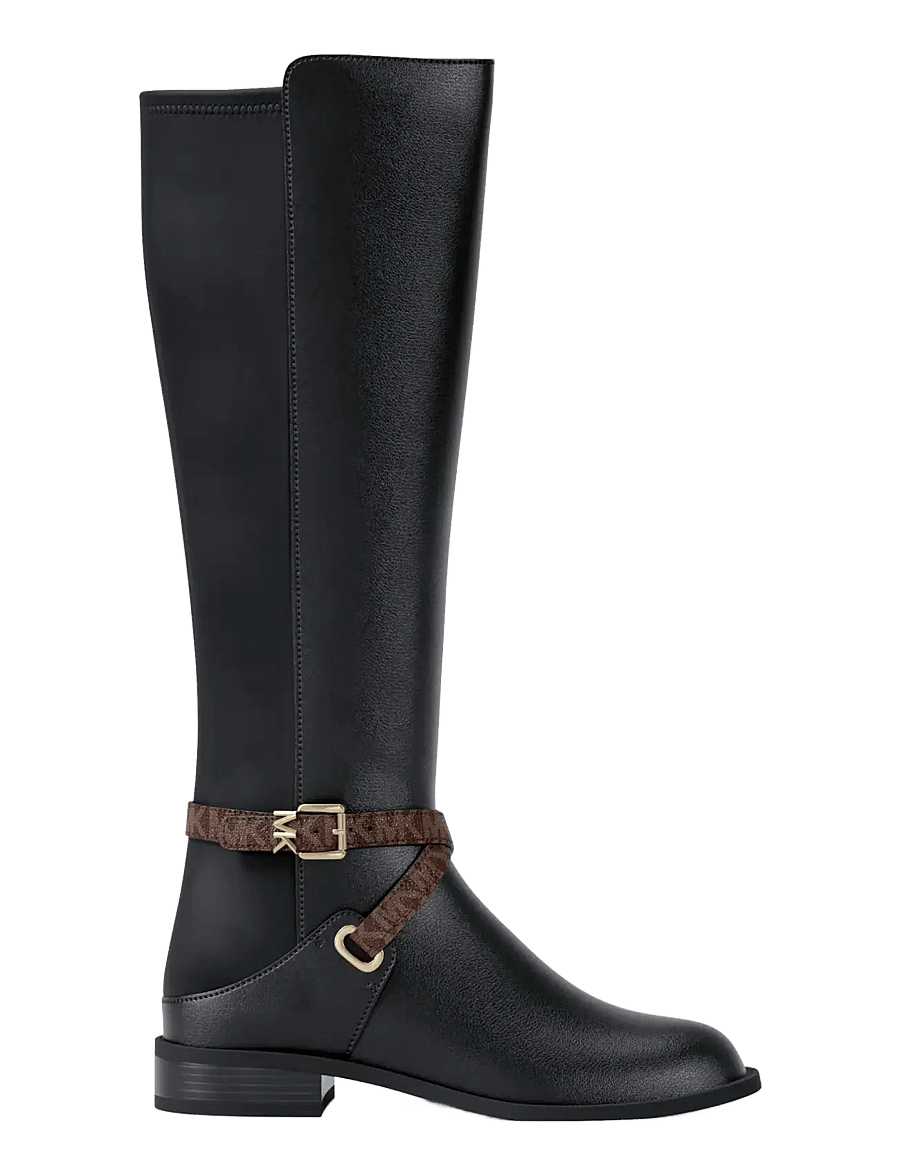 Michael Kors - RACHEL FLAT BOOT - põlveni saapad - blk/brown - 0